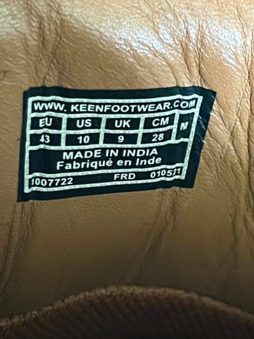 KEEN Austin Men's Casual Shoes Brown Leather size 10